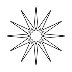 Abstract starburst design, monochrome, for branding purposes