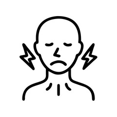 Obraz premium A person experiences pain and discomfort in the throat - to label sore throat medications