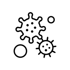 Antiviral agents represented by simple line drawings of viruses  