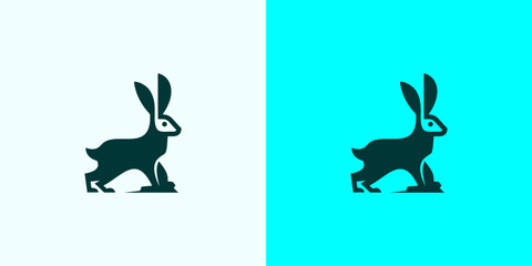 Rabbit Logo Silhouette for Business