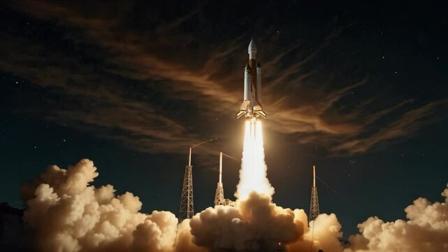 Rocket launching. Generative AI