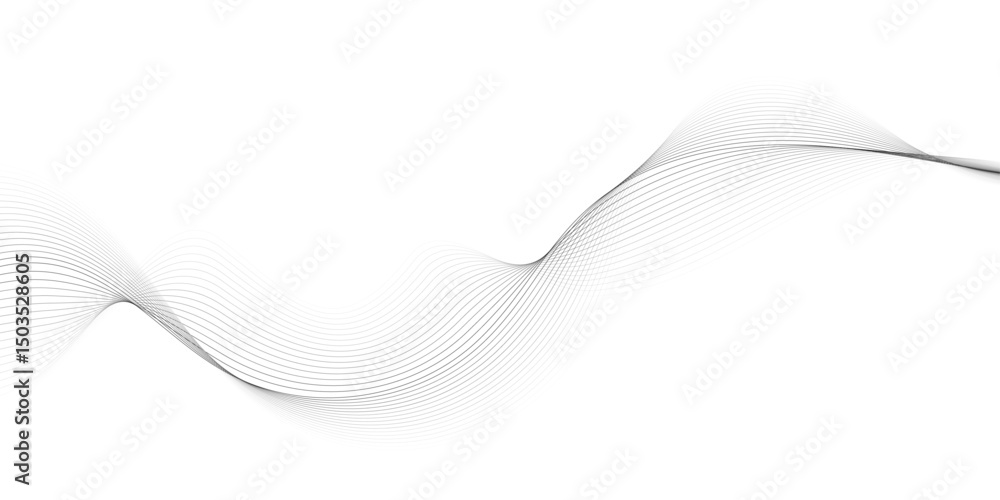 Aufkleber abstract wavy lines on a white background with a flowing and dynamic design element for wallpaper wa