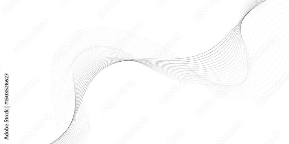 Aufkleber abstract wavy lines on a white background with a flowing and dynamic design element for wallpaper wa