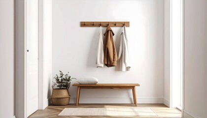 Boho Entry Wall with Hanging Shelf