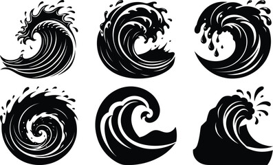 Fototapeta premium set of Silhouette elements for design