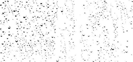Small water drops texture vector. Rainy window overlay texture. Rain on glass background. Abstract halftone textured effect. Vector Illustration. EPS10.
