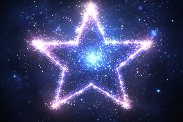 Sparkling Starry Night A Magical Cosmic Glow Illuminates the Celestial Sky