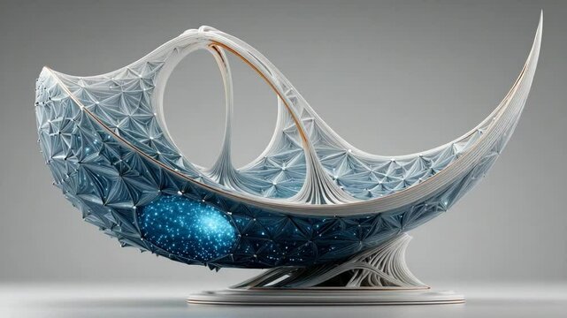 Futuristic Vessel: A Digital Sculpture of Elegance and Innovation