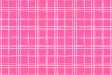 Fototapeta premium Hand drawn red check pattern, Japanese style checkered pattern background, Plaid pattern wallpaper/手描きのピンク色のチェック模様の背景