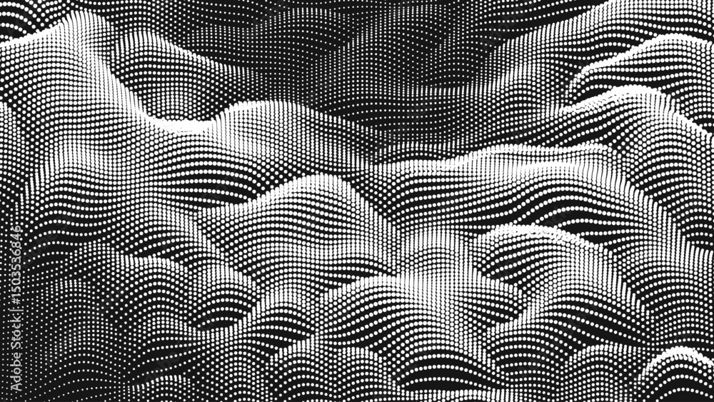 Poster point wave noise texture. abstract dot background. technological cyberspace background.