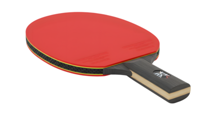 red table tennis racket isolated