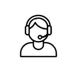 Contact us set of web icons in line style. Social Media network icons for web and mobile app. Customer service. Contact support sign and symbols. Call us, support, email, message, phone, info black Co