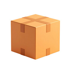 Fototapeta premium 3D Isometric View of Cardboard Box Icon Shipping Illustration
