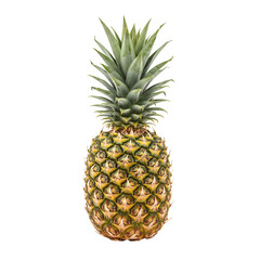 Fototapeta premium Fresh Pineapple Fruit Isolated on White Background