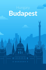 A Colorful Illustration of Budapests Skyline, Showcasing Its Beauty and Architecture