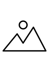 Outline of mountains, default picture placeholder