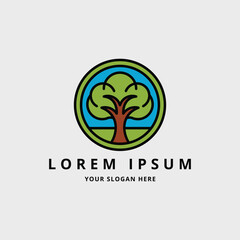 Eco-Friendly Tree Logo for Nature and Sustainability
