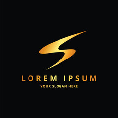 Elegant Golden 'S' Logo for Premium Brands