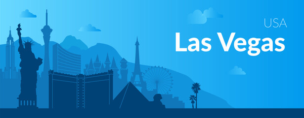 Discovering the vibrant and exciting Las Vegas Its iconic landmarks and stunning skyline await you © chuhastock