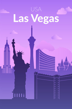 The mesmerizing Las Vegas Skyline showcasing its most iconic landmarks is truly breathtaking