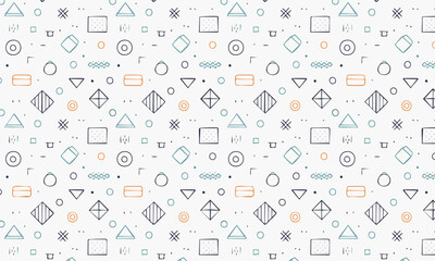 Minimalist Abstract Shapes Monochrome Geometric Pattern