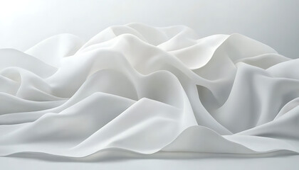White Fabric Drape Studio Shot
