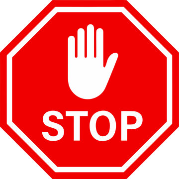 stop sign with hand