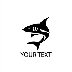 Shark Logo Design – Fierce Ocean Predator Vector Emblem Isolated on White Background