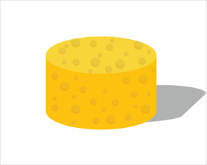 yellow block of cheese with holes