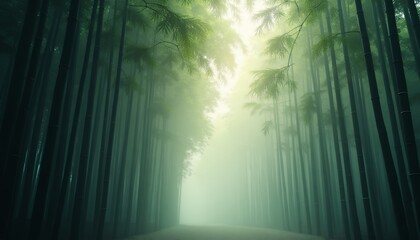 Bamboo Forest Path Natural Scene