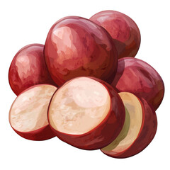 Reddish brown buckeye nuts