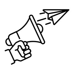 advertising Line Icon