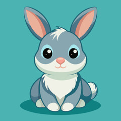 cute bunny rabbit cartoon vector