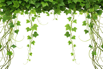 Lush Green Ivy Vines Hanging Frame Nature Photography. Earth Day