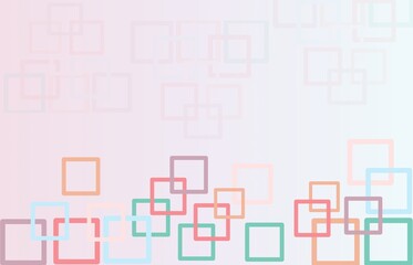 Square geometric abstract design with pastel gradient. Background of a soft square pattern with a gradation effect. Background for presentation, business report, card, banner, poster.