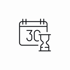 calendar waiting icon sign vector