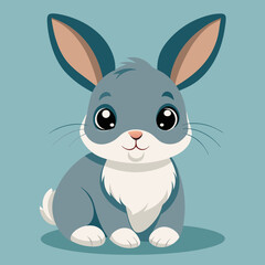 cute bunny rabbit cartoon vector