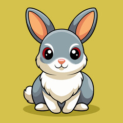 cute bunny rabbit cartoon vector