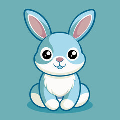 cute bunny rabbit cartoon vector