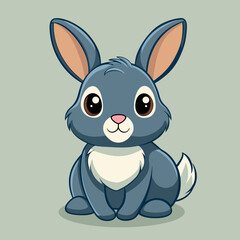 cute bunny rabbit cartoon vector