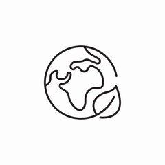 globe eco icon sign vector
