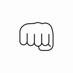 punch hand icon sign vector
