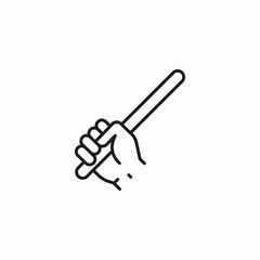 Fototapeta premium stick hold icon sign vector