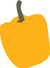illustration of a yellow pepper