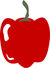 illustration of a red pepper