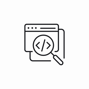 web coding icon sign vector