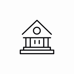 bank building icon sign vector