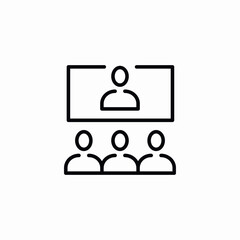 meeting videocall icon sign vector