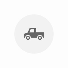 pickup truck icon sign vector