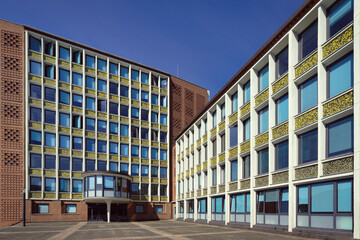 The town hall in Düren with its representative yet functional appearance, which is a listed...